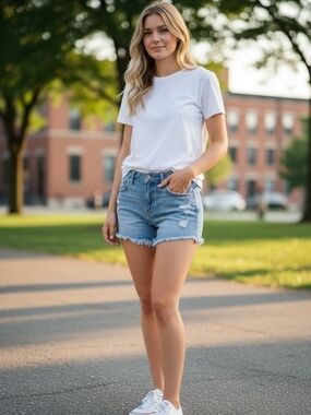 wild fable light blue denim jeans shorts
